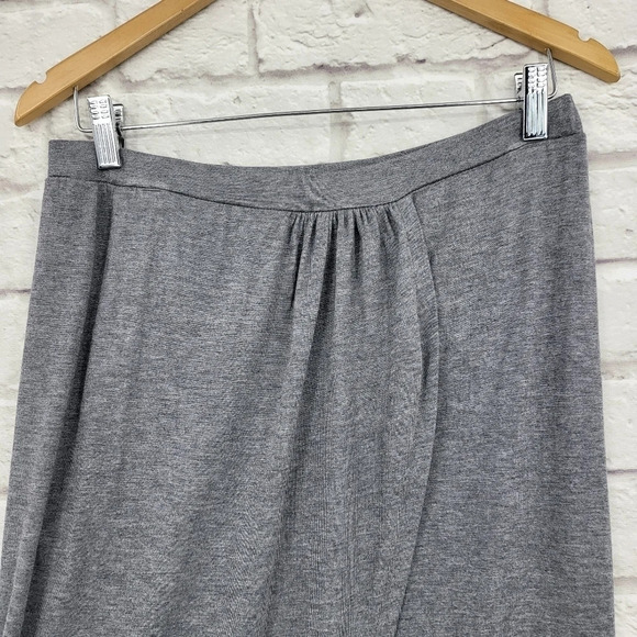 CLUB MONACO Women's Size Medium Gray Faux Wrap Modest Skirt - Picture 3 of 8